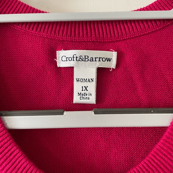 Croft & Barrow 1X red cartigan - Picture 3 of 3